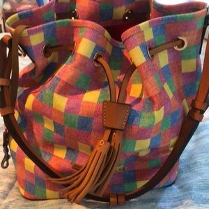 Multicolored Dooney and Bourke Drawstring Purse